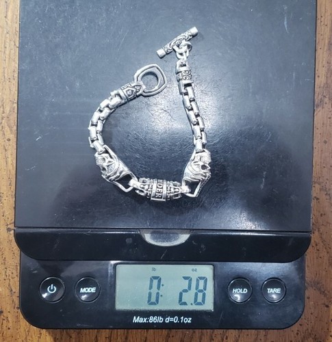 Pulsera Night Rider Plata Esterlina 925 Royal Mortem Calaveras 7 - Imagen 10 de 10