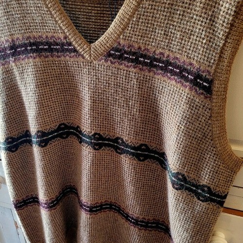 Polo Ralph Lauren Aviator Camel Brown Stripe V Neck Wool Sweater Vest NWT - Picture 5 of 6