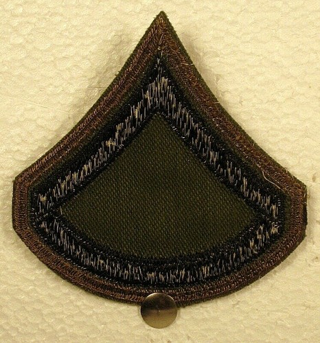 US Army Private First Class Large Rank Insignia Patch Pair Olive Drab Fatigues 1 - Picture 5 of 6