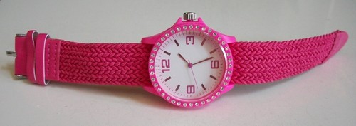 Mode Bonbonfarben Strass Mädchen Damen einige Stretch Freizeit Armbanduhr - Bild 16 von 46