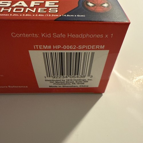 *NEW* Spiderman Kids Headphones w/Microphone Volume Limited - Picture 3 of 9