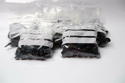 BLACK SELF DRILLING CAR INTERIOR PANEL SCREWS WINDOW FRAME SELF TAPPING ZINC - Picture 108 of 109