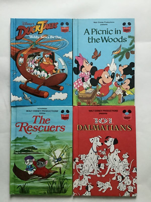 Disney : 4 x Disney s Wonderful World of Reading,  Book Bundle / Job Lot (1980s)