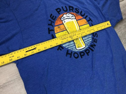 Beer T Shirt The Pursuit For Hoppiness Blue Mens Size Large - Picture 10 of 11