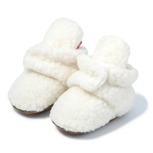Infant Crib Booties Winter Warm Faux Suede Leather Cotton Soft Sole Baby Socks - Afbeelding 5 van 13