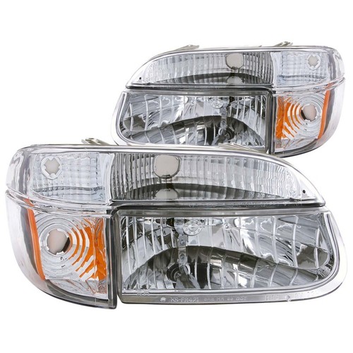 ANZO Crystal Headlights Chrome w/ Corner Lights 2pc for 1995-2001 Ford Explorer - Picture 1 of 9
