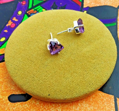 Amatista natural 925 plata esterlina conjunto colgante aniversario regalo de San Valentín - Imagen 4 de 5