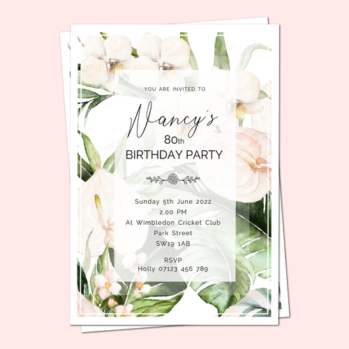 60th 70th 80th 90th Party Invitations Personalised birthday invites for any age - Picture 2 of 6