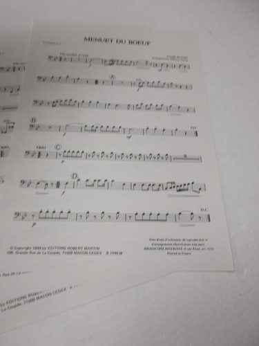 Joseph Haydn Menuet Du Boeuf Brass Quintet Sheet Music Thierry Caens Trumpet - Picture 6 of 9