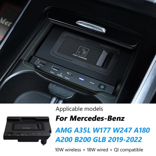 Car Wireless Charger For Benz AMG A35L W177 W247 A180/A200 B200 GLB 2019-2022 - Bild 3 von 14