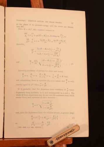 1924 The Similarity of Motion of Water through Sluices Assuan Dam Hurst Watt ICE - Imagen 4 de 7