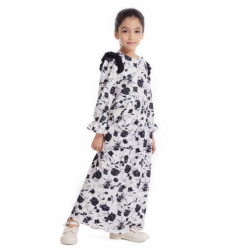 Children Kaftan Abaya Kids Girls Long Dress Muslim Robe Modest Islamic Robe Gown - Picture 177 of 256