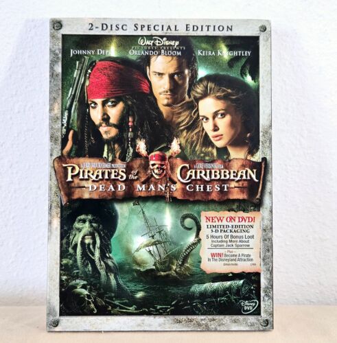 Pirates of the Caribbean: Dead Mans Chest (DVD, 2006, 2-Disc Set) New & Sealed