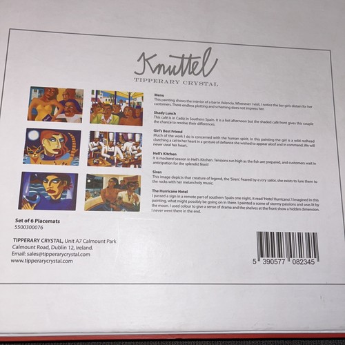 Set of 6 Placemats by Graham Knuttel Knuttel Tipperary Crystal New - Picture 4 of 10