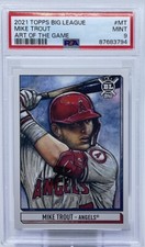 Mike Trout PSA 9 - 2021 Topps Big League ‘Art Of The Game’ - Angels