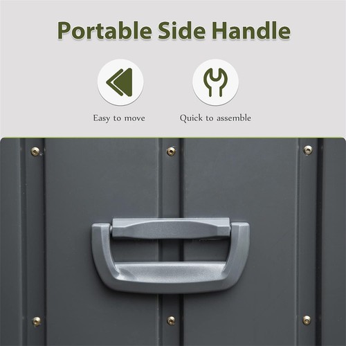 100 Gallon Outdoor Storage Deck Box Steel Lockable Waterproof Patio Organizer US - Picture 6 of 8