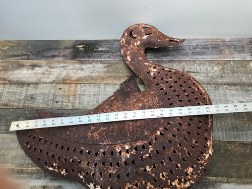Alte rostige Metall große Mutter Gans Fahne einer Wetterfahne Skulptur Scheune Wandbild - Bild 20 von 21