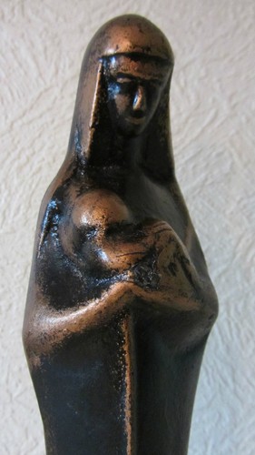 Maria Mutter Gottes Jesus Madonna Statue Frau Kind Heiligenfigur Eisen - Picture 6 of 7