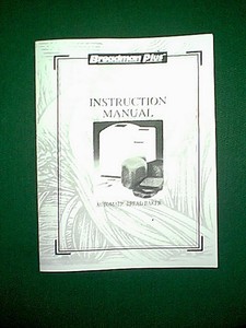 breadman plus tr 600 manual