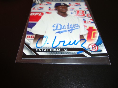 Oneil Cruz Pittsburg Pirates PSA Certif Autograph 2016 Bowman International card - Picture 7 of 12