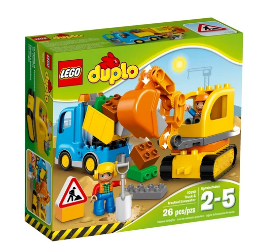 LEGO Duplo Truck And Excavator With, Crawler, Car, Drift Car 2-5