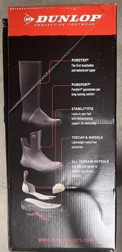 Dunlop Snugboot Workpro Full Safety Boots, Waterproof, Unisex, Size 10, M10/W12 - Picture 4 of 8