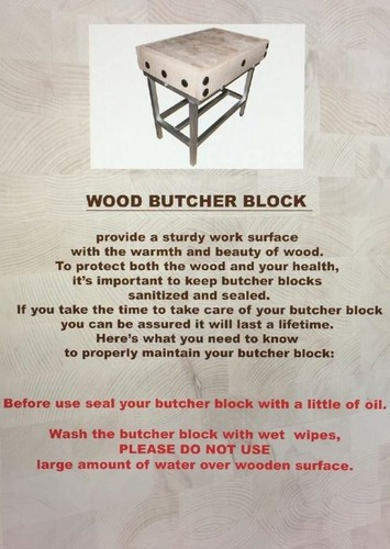 Butchers shop cutting block, maple brand new 3ft 4ft 5ft 6ft x 2ft 2.5ft heavy - Picture 4 of 14