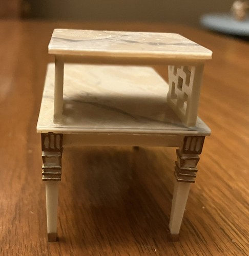 Vtg Ideal 1960s Petite Princess Dollhouse-Furniture Dining Room 2 Chairs/3Tables - Picture 2 of 17