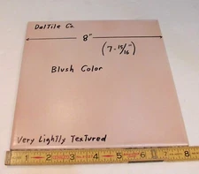 1 pc. Blush Color: Daltile Ceramic Floor Tile: 7-15/16" Hint of Pink, New Stock