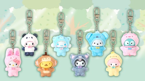 Sanrio Chibitomo Secret Keychain Animal Costume 8 Types Complete Set Japan New - Picture 2 of 2