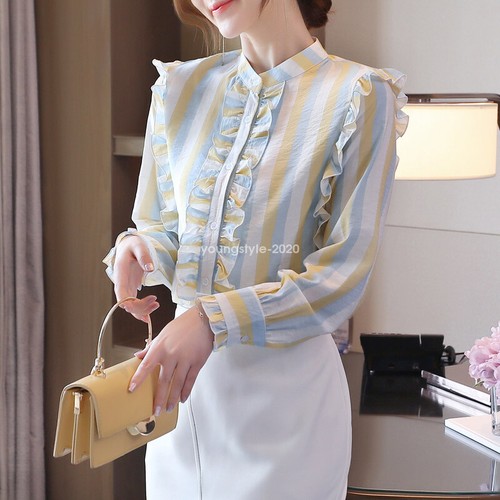 OL Elegantes Damen Frühling Button Down Hemd Business Karriere Büro Arbeit Top Bluse - Bild 2 von 68