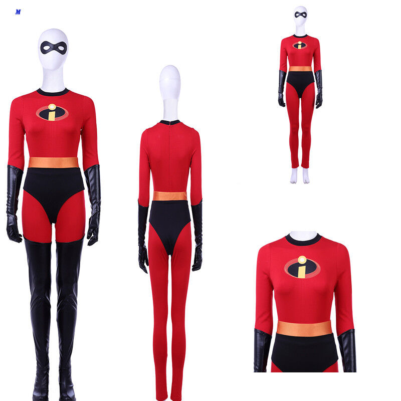 New The Incredibles 2 Cosplay Elastigirl Helen Parr Costume Halloween Jumpsuits