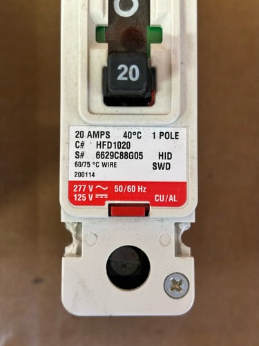 EATON HFD1020 20A 1 POLO 277V 65KA - Imagen 2 de 6