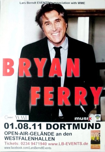 FERRY, BRYAN - ROXY MUSIC - 2008 - Plakat - Olympia Tour - Poster - Dortmund