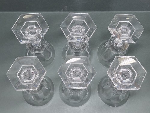 Lot de 6 verres cordiaux vintage Val St Lambert cristal Metternich 4 1/2 pouces - Photo 9/13