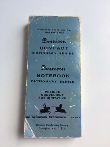 1952 Dennison German - English Pocket Dictionary Indexed Paperback Ottenheimer - Foto 2 di 5