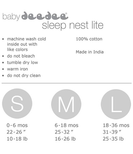 Baby Deedee Sleep Nest Lite Sleeping Bag Sack Blue Stripe S 0-6 Months New - Picture 4 of 4