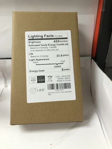 Bio+LED 5W 450 Lumens Ml-GU10 -5000k spotlight 100-130 vac, BOX OF 10 - Picture 2 of 4