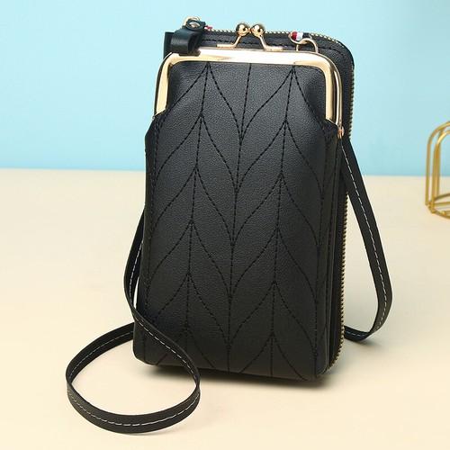 Women Faux Leather Mobile Phone Bag Crossbody Small Bag Shoulder Purse Wallet - Picture 13 of 21