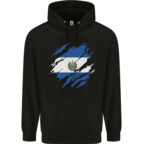 Torn Salvador Flag Salvadoran Day Football Childrens Kids Hoodie - Picture 13 of 88