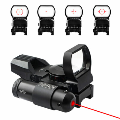 Taktisch Jagd Reflex 4 Reticle Rot Grün Leuchtpunktvisier Rail Gewehr Dot Sight Taktisch Jagd Reflex 4 Reticle Rot Grün Leuchtpunktvisier Rail Gewehr Dot Sight