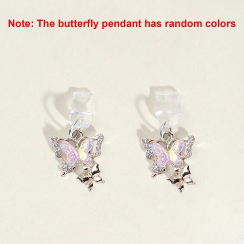 Fiche Anti-Poussière Incrustée avec Pendentif Papillon Strass pour Port de Charge Type-C - Photo 2 sur 6