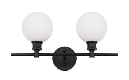 Wall Sconce Black Bathroom or Dining Room Frosted Glass Lamp Shade Light Fixture - Picture 6 of 11