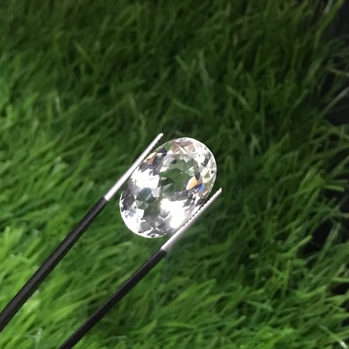 16.5 Ct Natural White Quartz Hand Made Full Luster Loose Gemstone From Pakistan - Picture 3 of 7