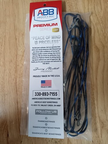 Brand new set of America's Best Bowstrings for a Hoyt Havoctec 7 , Black & Blue - Picture 2 of 2