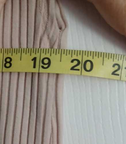 Eileen Fisher Puderröuge Rundhalsausschnitt geripptes Strickkleid Größe L UVP 218 $ - Bild 7 von 7