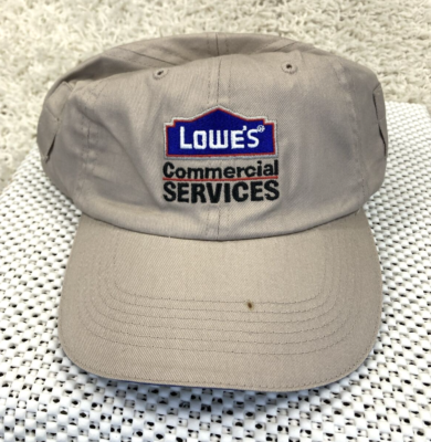 #ad Lowe#x27;s Commercial Services Hat Tan Hat Adjustable Adult Size Hat Brown Tan Cap $11.50