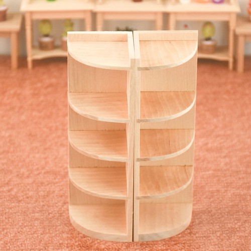 Mini Eckschrank Spielzeug Miniatur 1/12 Regal Aufbewahrung Deko Vitrine Regale - Bild 7 von 12