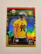 2017 Panini Optic - TJ Watt  -  Red & Yellow - #122 - RC
