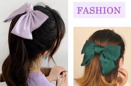 6Pcs Large Ribbon Bow Hair Clips – Stylish Bowknot French Barrette Set for Women - Picture 2 of 7